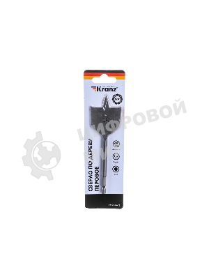 Сверло перовое по дереву Kranz 45х152 мм, шестигранный хвостовик