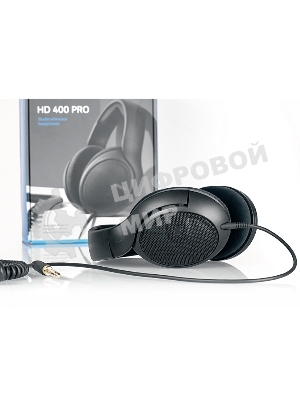 Проводные наушники Sennheiser HD 400 PRO черный, полноразмерные, Jack 3.5/6.3 мм