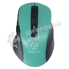 Мышь беспроводная Raskat M020W зеленый/черный, 2400 dpi, радиоканал, Bluetooth, USB, кнопки - 7