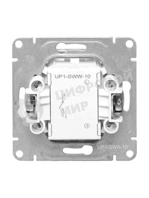 Механизм выключателя EKF UP1-SWA-10 Эпика одноклавишный, алюминий