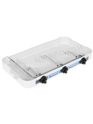 Плита настольная газовая Centek CT-1522 белый, 1.7 кВт, газ, конфорки - 3, эмаль, поворотные переключатели