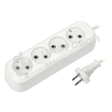 Удлинитель бытовой Smartbuy (SBE-10-4-05-N) 4 гнз х 5,0 м (10А/2.2кВт, ПВС 2х1.0)