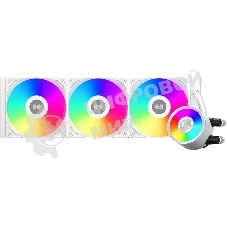 Система охлаждения Water Cooling System PCCooler DA360 Pro ARGb WH (300W, 360мм, белый, ARGb/Fans: 3x120мм, 75.8CFM, 33.7dBA, 2200RPM/Pump height 57мм, 28dBA, 3000RPM, Rad thickness 27мм/S: 1851, 1700, 1200, 20XX, 115X, AM5, AM4)