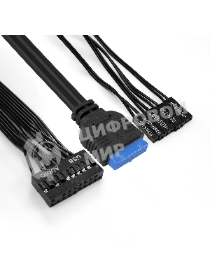 Компьютерный корпус Minitower ExeGate QA-412U Black, mATX, (XP500, Black, 120мм), 2хUSB+2хUSB 3.0, Audio