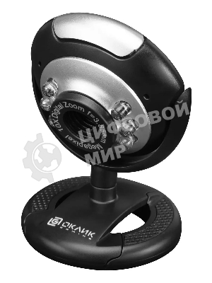 Веб-камера OKLICK OK-C8825 640x480, 30 кадр/с, USB Type-A, микрофон, черный/белый