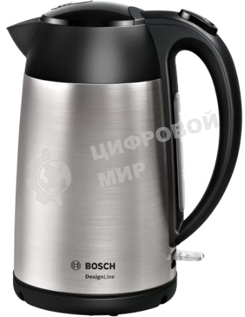 Чайник электрический Bosch TWK3P420 1.7 л, 2400 Вт, черный (корпус: нержавеющая сталь)