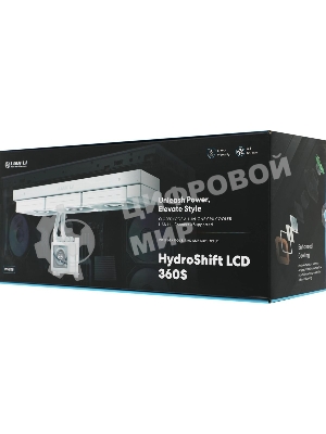 Система жидкостного охлаждения Lian-Li HydroShift LCD 360S Soc-AM5/AM4/1700 белый 4-pin 29.8dB Al+Cu LCD 330W Ret (G89.GHSLCD36SW.R0)