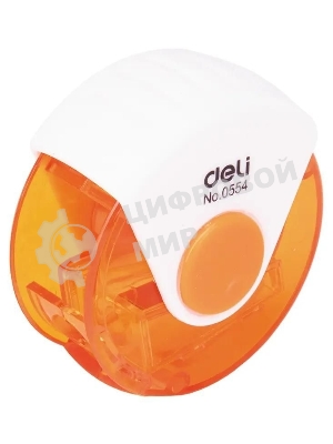 Точилка для карандашей ручная Deli E0554 1 отверстие пластик ассорти европодвес