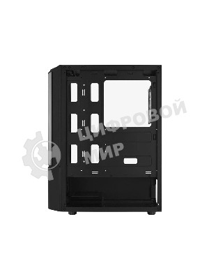 Компьютерный корпус MidTower Aerocool/Formula Quantum-G-BK-v2 черный без Б/п, ATX 3FRGb Fan on front panel