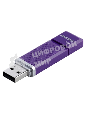 Флешка USB Smartbuy Quartz Violet (SB32GbQZ-V), 32Gb, USB 2.0, R/W 25/15, фиолетовый