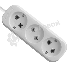 Удлинитель Defender (99276) B230 - 3 роз х 2 м, белый