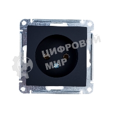 Механизм розетки 1-м СП AtlasDesign без заземл. 16А карбон SchE ATN001041