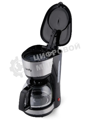 Кофеварка капельная Domfy metal DSM-CM301 1000Вт черный/серебристый
