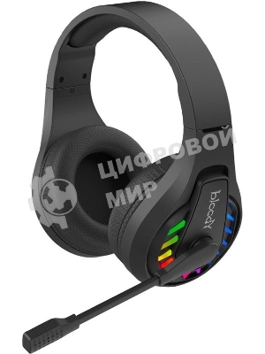 Гарнитура Bloody GR230 чёрный, беспроводная + проводная, радиоканал, до 40 ч, подсветка