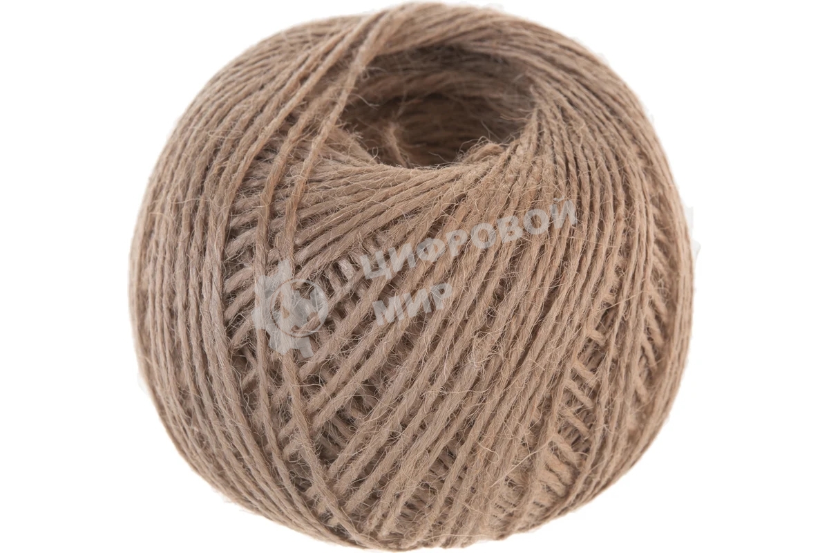 Шпагат джутовый Сибртех 1 мм, L 140 м, 2-ниточный,