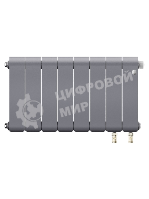 Радиатор биметаллический Royal Thermo Infinity 300 Silver Satin VR80 - 8 секц.