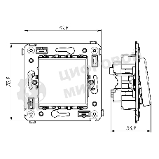 Выключатель одноклавишный DKC Avanti 4412103 
