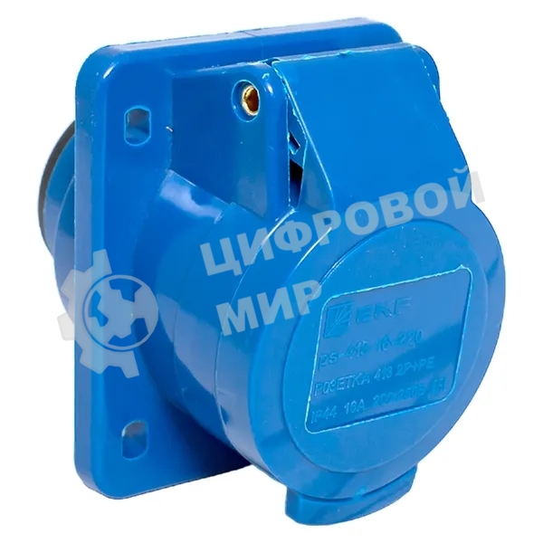 Розетка стационарная внутренняя EKF 413 ps-413-16-220 16А 220В 2P+РЕ IP44