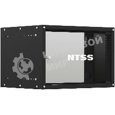 Шкаф коммутационный NTSS Lime (NTSS-WL6U5545GS-BL) настенный 6U 550x450 мм пер. дв. стекл несъемн. бок. пан. 30 кг черный 370 мм 9.6 кг 110 град. 370 мм IP20 сталь