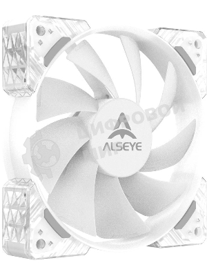 Вентилятор в корпус ALSEYE N12-W FAN 120mm, 700~1800rpm, 25.98~64.46CFM, 17.4~34.8dBA, PWM, WHITE, RTL