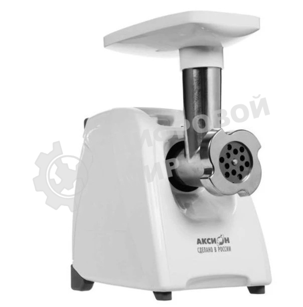 Мясорубка электрическая Аксион М35.02 белый, 1500 Вт, 1.7 кг/мин, реверс, защита от перегрузки, насадки - 4