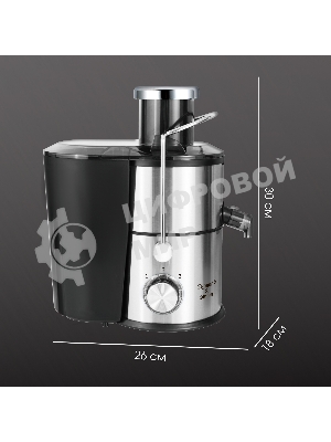 Соковыжималка Zigmund & Shtain EJ-757 стальной, центробежная, 900 Вт, 450 мл, механическое