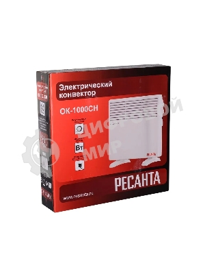 Конвектор электрический Ресанта ОК-1000СН белый, 1000 Вт, 10 м2, термостат