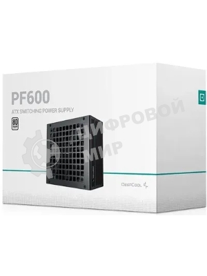 Блок питания Deepcool/GamerStorm PF600 (R-PF600D-HA0B-WDEU), 600Вт, 80 PLUS, 120мм, черный