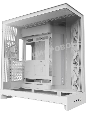 Компьютерный корпус без блока питания Case NZXT H9 Flow RGb+ (2025), Midi-Tower, TG, 6x140мм RGb + 1x120мм RGb, 2xUSB-A 3.2 + 1xUSB-C 3.2, E-ATX, ATX, mATX, mITX белый