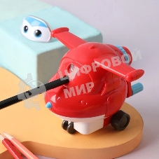 Точилка для карандашей механическая Deli EH517 Super Wings 1 отверстие пластик красный коробка (упак.:1шт)