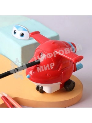 Точилка для карандашей механическая Deli EH517 Super Wings 1 отверстие пластик красный коробка (упак.:1шт)