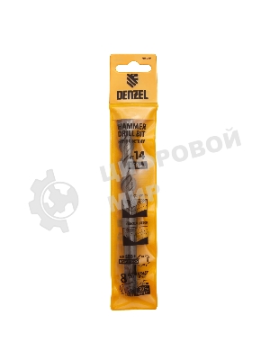Бур по бетону Denzel двойная спираль, Cobalt W-tip, 14x160 мм, SDS PLUS