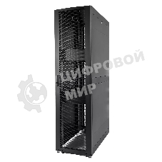 Шкаф серверный ПРОФ напольный 42U (600x1200) дверь перфорированная 2 шт., черный, в сборе, ШТК-СП-42.6.12-44АА-9005