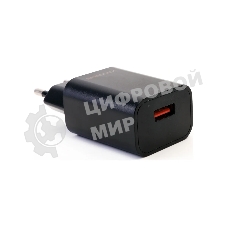 Сетевое зарядное устройство Ergolux ELX-РA01P-C02 ПРОМО 1USB 100-220В 5в/2А пакет черный