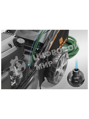 Газонокосилка CARVER LMG-2646HM бенз., 2.6 кВт, шир.46см колеса 7''/8'' травосб.65л мульчиров.