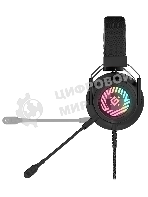 Гарнитура Defender Grendel чёрный, проводная, съёмный микрофон, подсветка