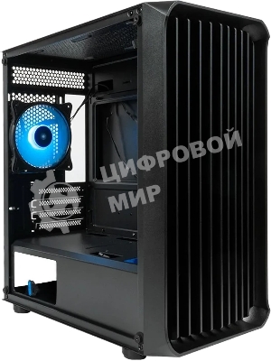 Компьютерный корпус Minitower mATX Eurocase 00-01003411 M205 4ARGb черный без БП закаленное стекло USB 3.0