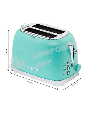 Тостер Galaxy Line GL 2917 900 Вт, бирюзовый