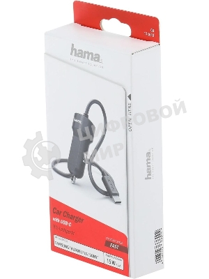 Автомобильное зарядное устройство Hama H-173618 3A PD универсальное черный