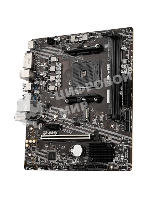 Материнская плата MSI B550M-A PRO, AM4, AMD B550, 2xDDR4, 4xSATA, 1xM.2, 1xPCIe 4.0 x16, 1xPCIe x1, 1xDVI-D, 1xHDMI, 1x 1Gb LAN, 2xUSB 2.0, 4xUSB 3.2 Gen 1, 3x3.5 мм, 7.1, mATX