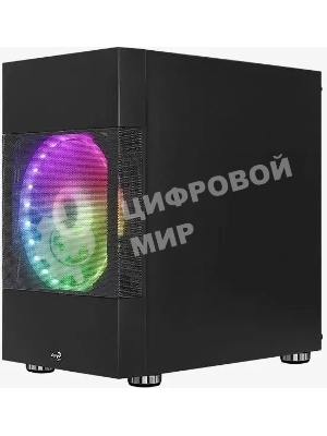 Компьютерный корпус Aerocool/Formula Atomic V1 без БП, mATX, боковое окно (закаленное стекло), черный