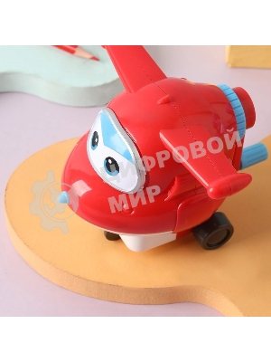Точилка для карандашей механическая Deli EH517 Super Wings 1 отверстие пластик красный коробка (упак.:1шт)