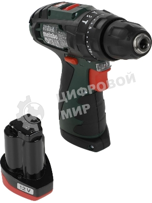 Дрель-шуруповерт Metabo PowerMaxx SB 600385500, 10,8 В, 2 Ач, 34 Нм, щеточный, ударный