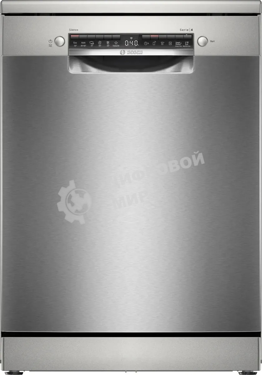 Посудомоечная машина Bosch SMS4HVI00E, серебристый, 60 см, 14 компл., сушка интенсивная, 46 дБ, класс D