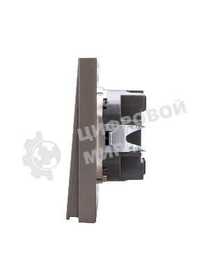 Выключатель Kranz STRONG 2 кл с подсветкой 10А с/у графит