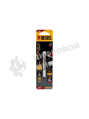 Сверло спиральное по металлу Denzel 2 x 49мм, Р6М5, Golden Tip, 2 шт.