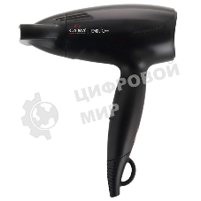 Фен GA.MA GH0201 EOLIC MINI CX черный, 1600 Вт, компактный, ионизация