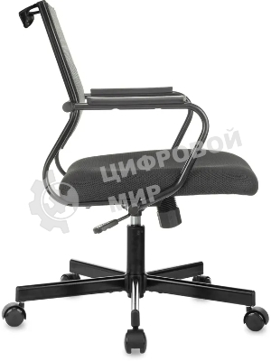 Кресло Бюрократ CH Balance-Low черный экокожа низк.спин. крестов. металл
