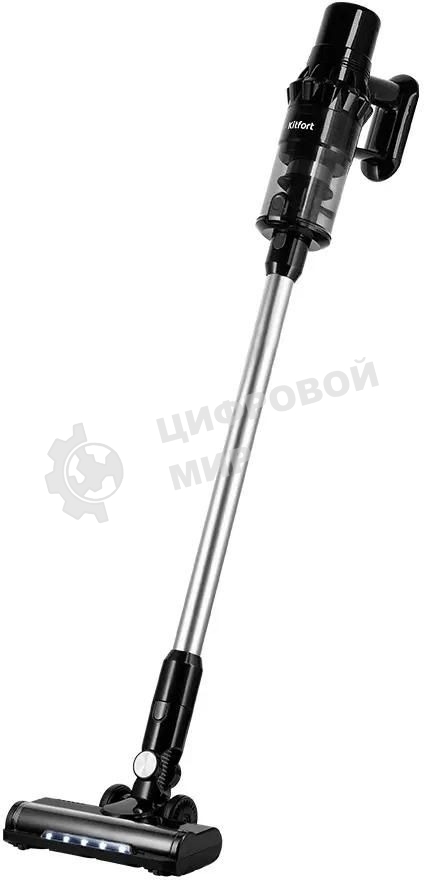 Пылесос вертикальный Kitfort КТ-5284 черный, питание от аккумулятора, 130 Вт, пылесборник 0,6 л