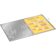 Папка с 30 прозрачными вкладками Silwerhof Eco A4, пластик, 0.5мм, серый